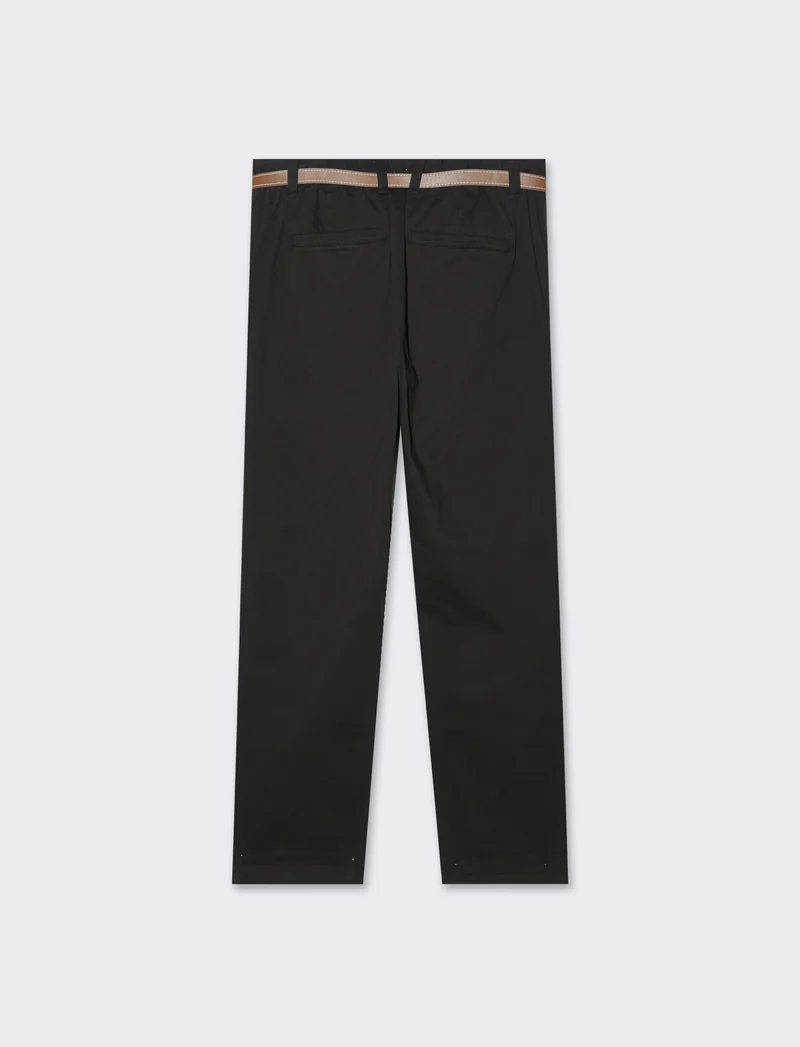 Pantalone chino con cintura da donna - Nero