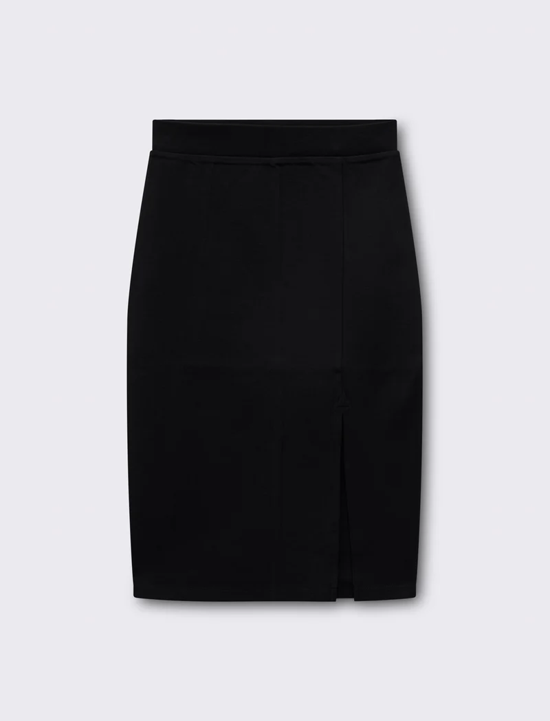 Gonna basica longuette da donna - Nero