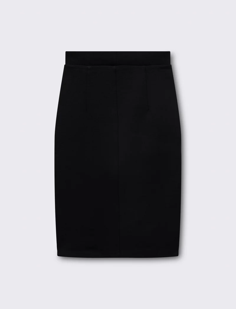 Gonna basica longuette da donna - Nero