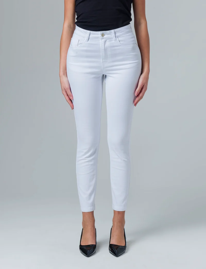 Pantalone skinny colored da donna - Bianco