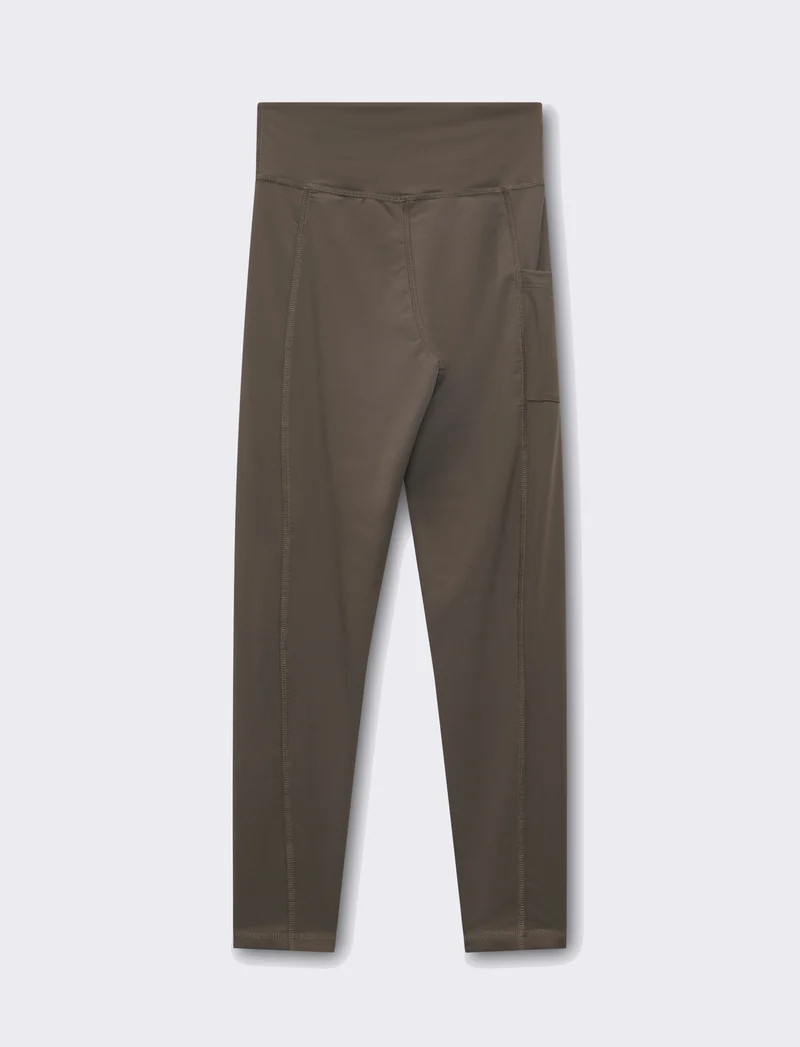 Leggings basico con tasca da donna - Verde salvia