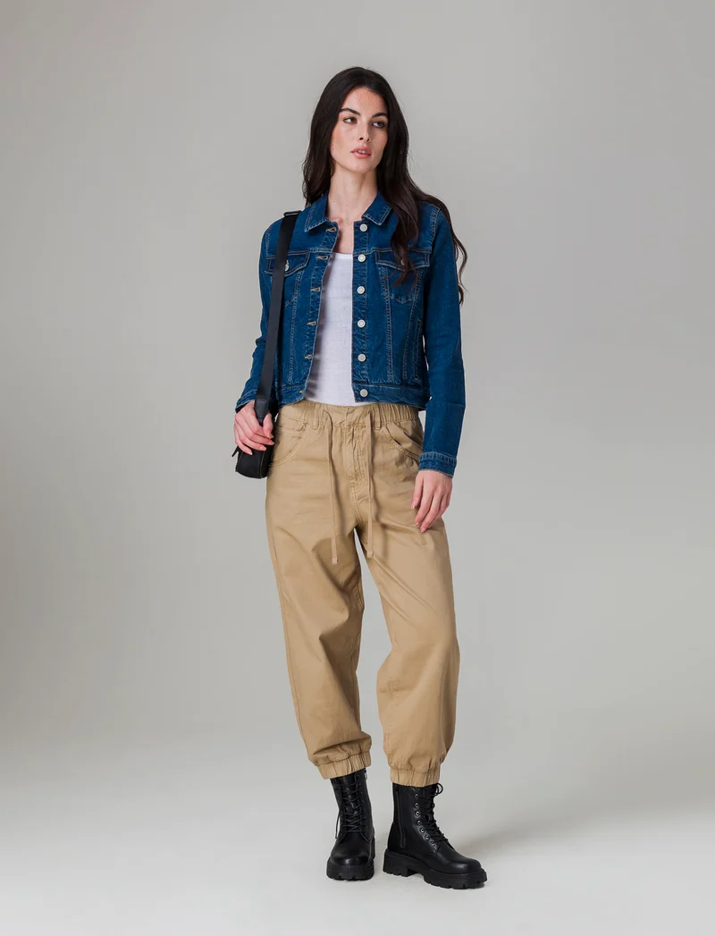 Giubbotto di jeans slim da donna - Denim