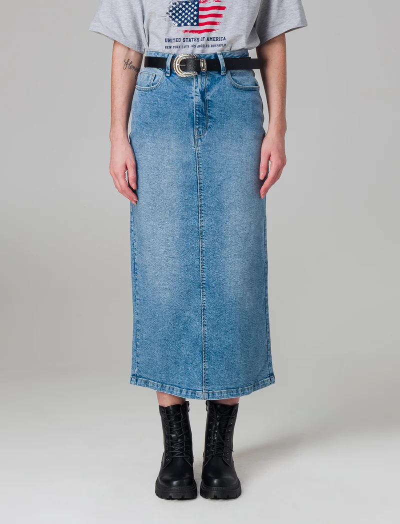 Longuette denim da donna - Denim