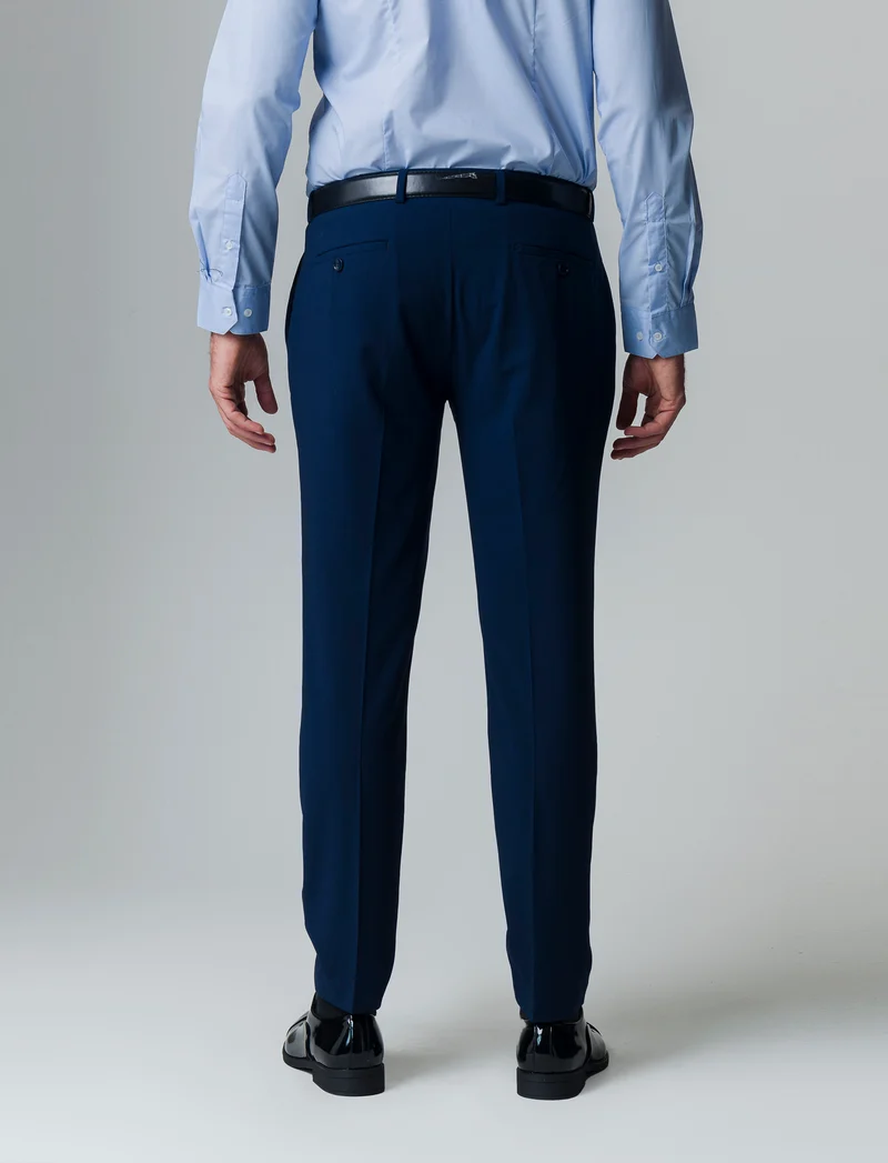 Pantaloni da completo formal fit da uomo - Blu