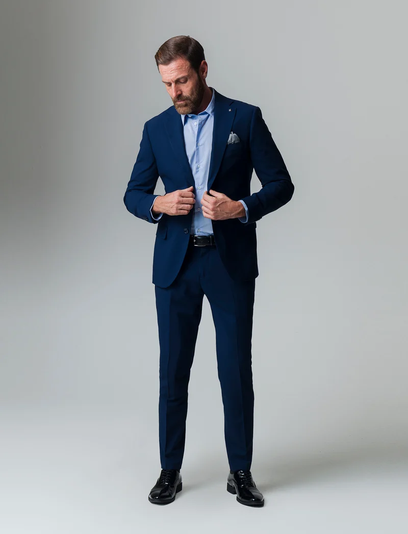Blazer da completo formal fit da uomo - Blu