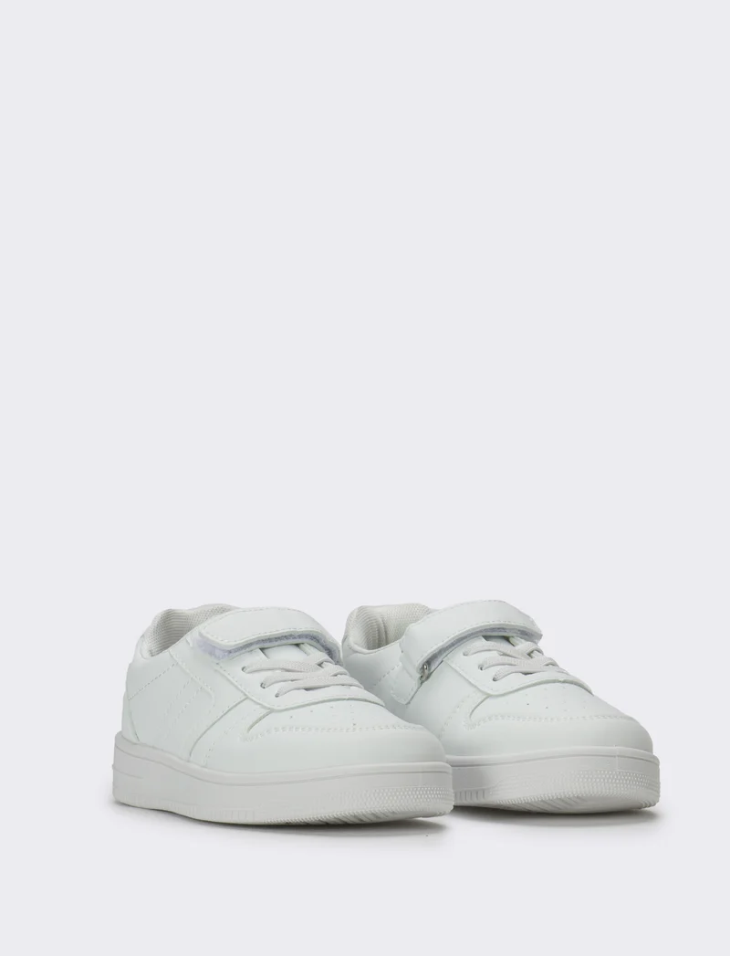Sneakers monocolore da bambino - Bianco