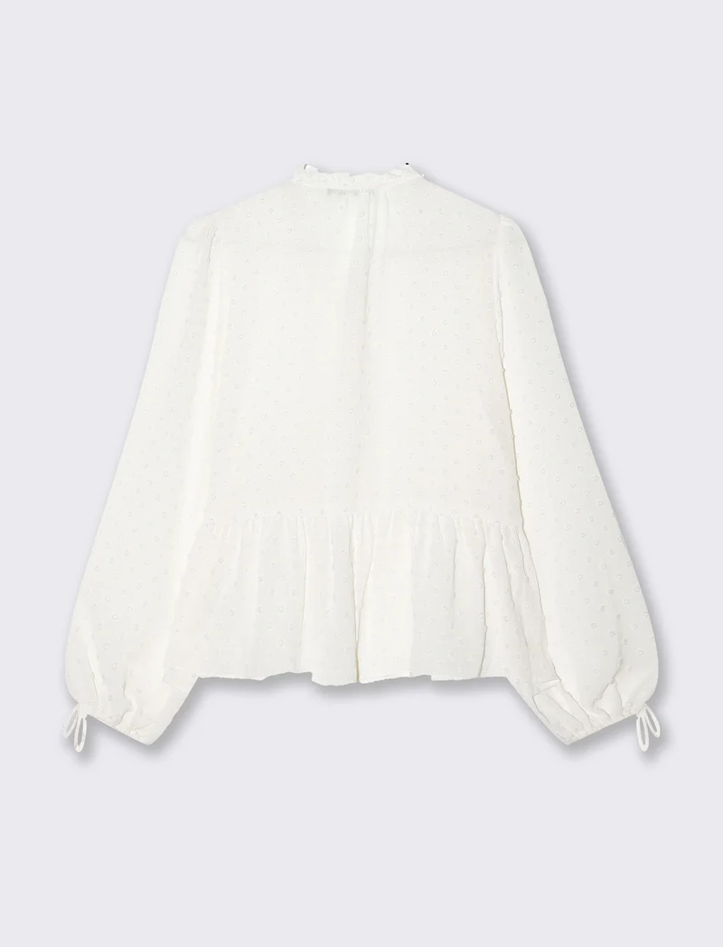 Camicia modello blusa da donna - Avorio