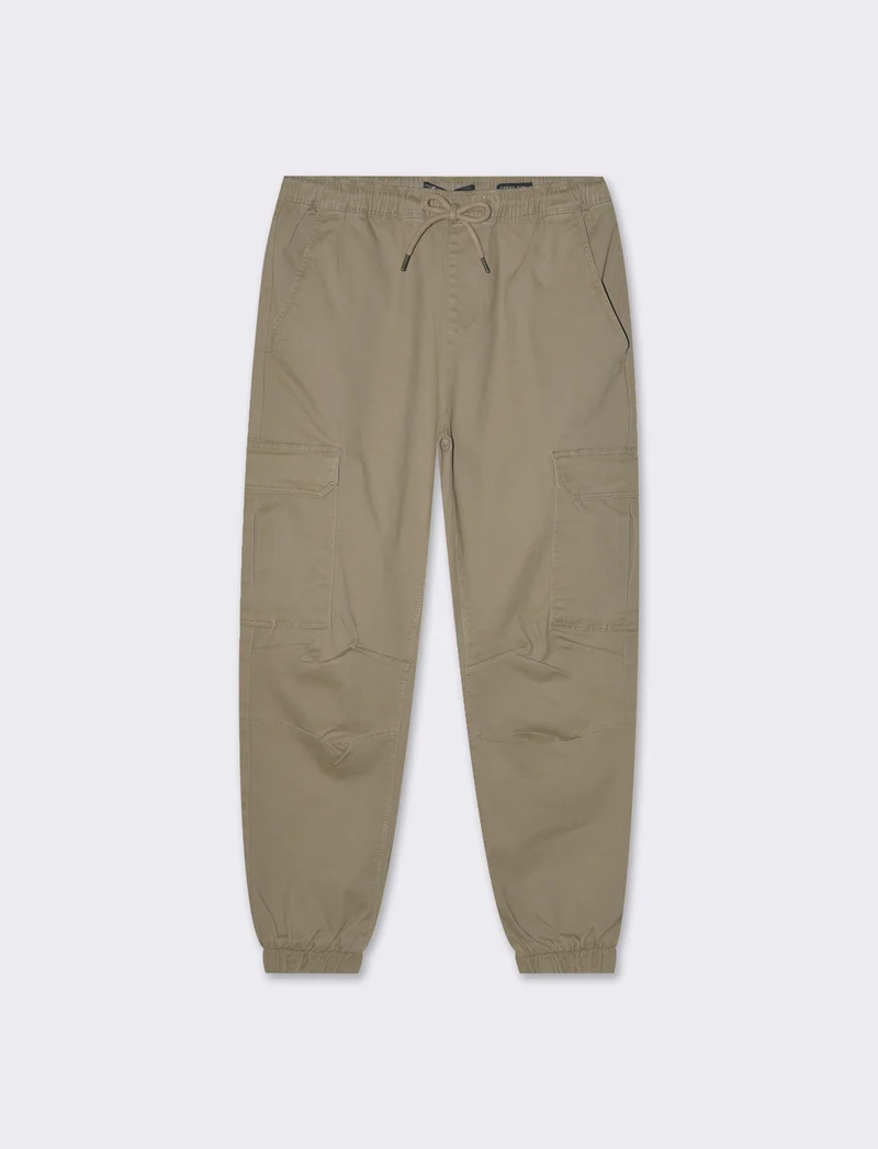 Pantaloni cargo slim fit da uomo - Grigio tortora
