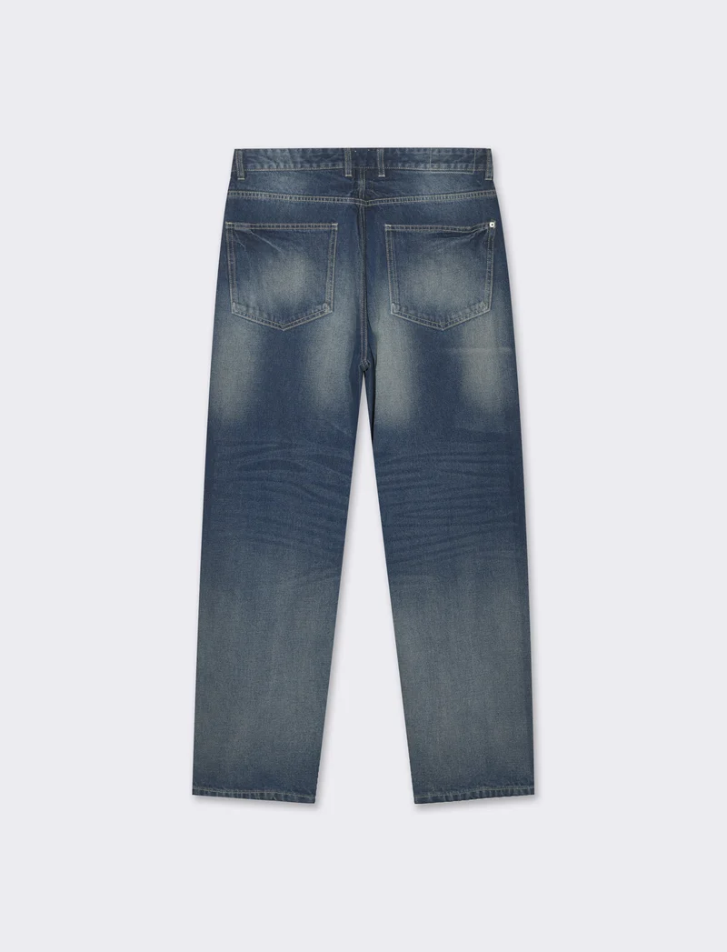 Jeans denim scuro extra loose fit da uomo - DENIM SCURO