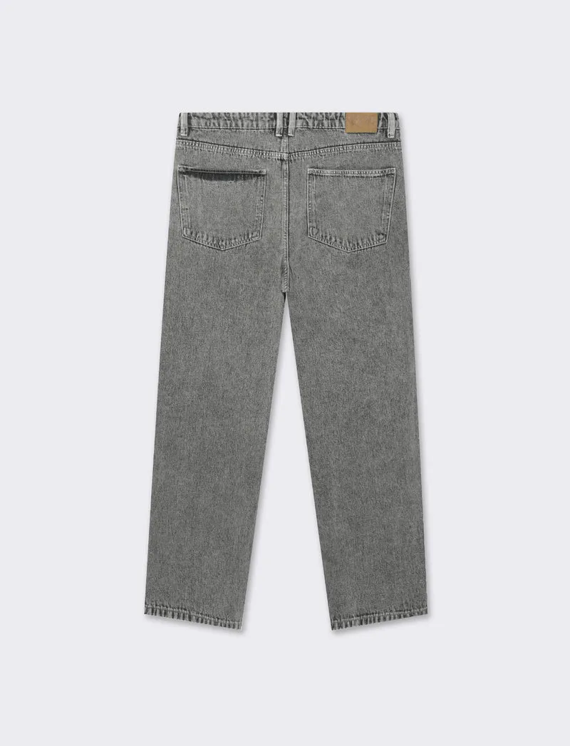Jeans baggy fit grigio medio da uomo - Denim