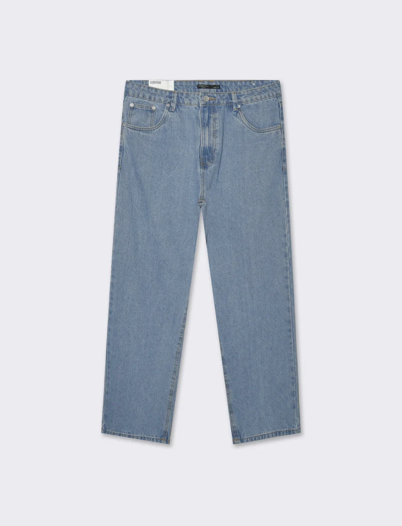 Jeans baggy fit blu medio da uomo - Denim