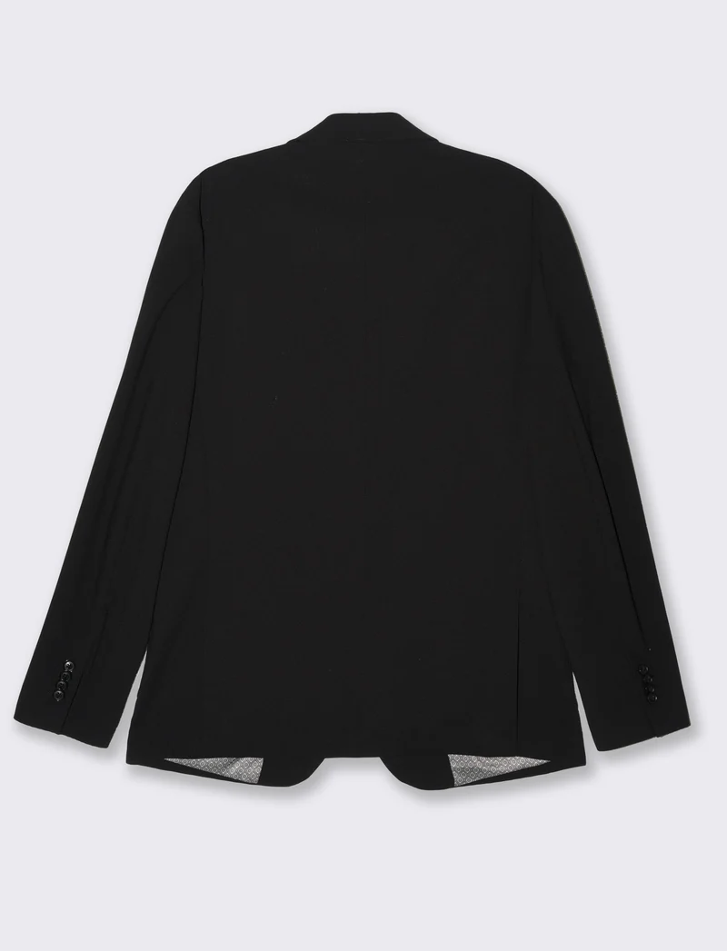 Blazer struttura micro waffel da completo da uomo - Nero
