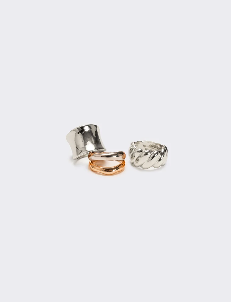 Card anelli donna 4 pezzi - Argento
