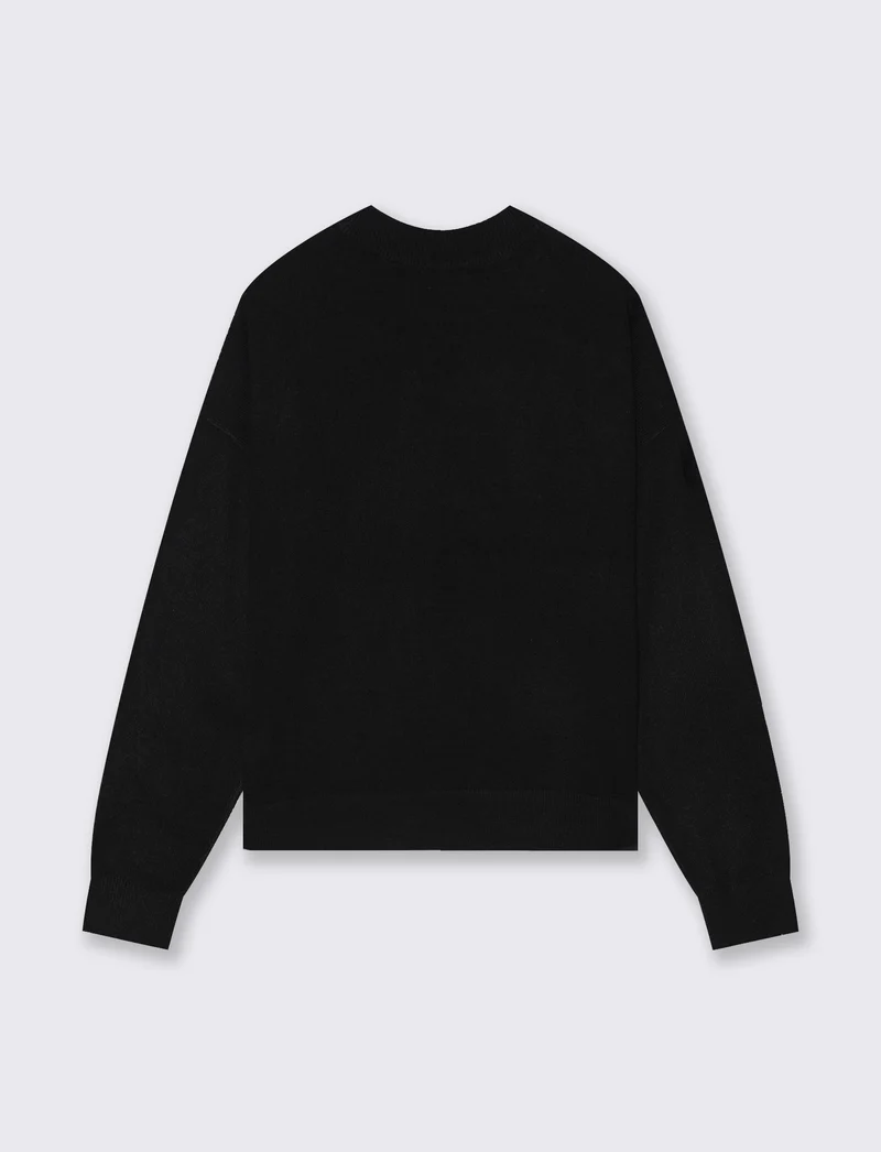 PULLOVER CON PERLINE - Nero