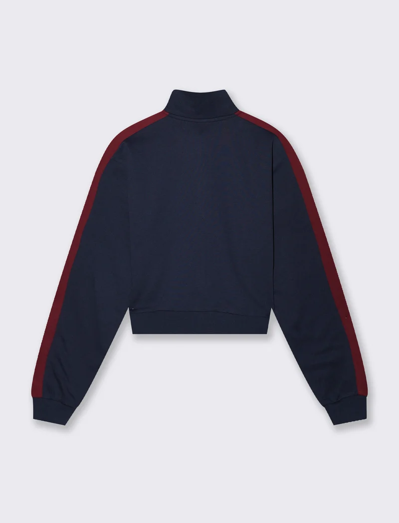 FELPA CON ZIP - Blu