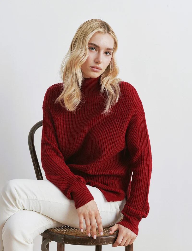 PULLOVER IN CINIGLIA - Rosso