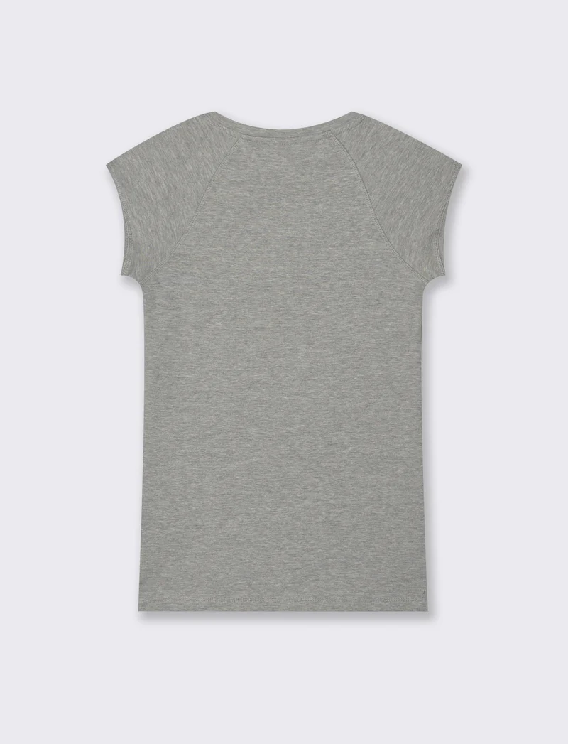 T-shirt basica da donna - Grigio mel.