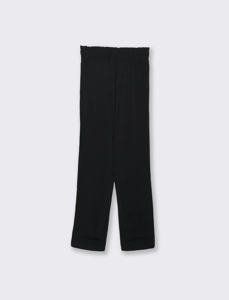 Pantalone con rouches da donna - Nero