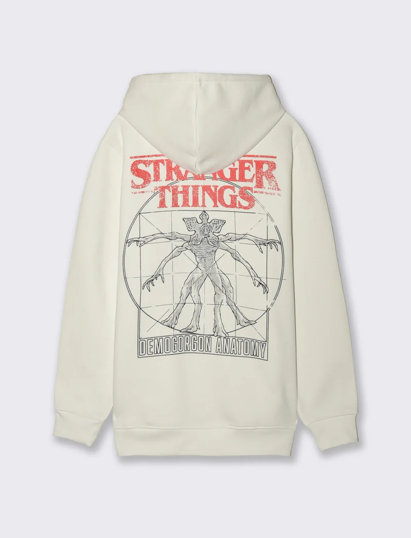 FELPA STAMPA STRANGER THINGS - Bianco