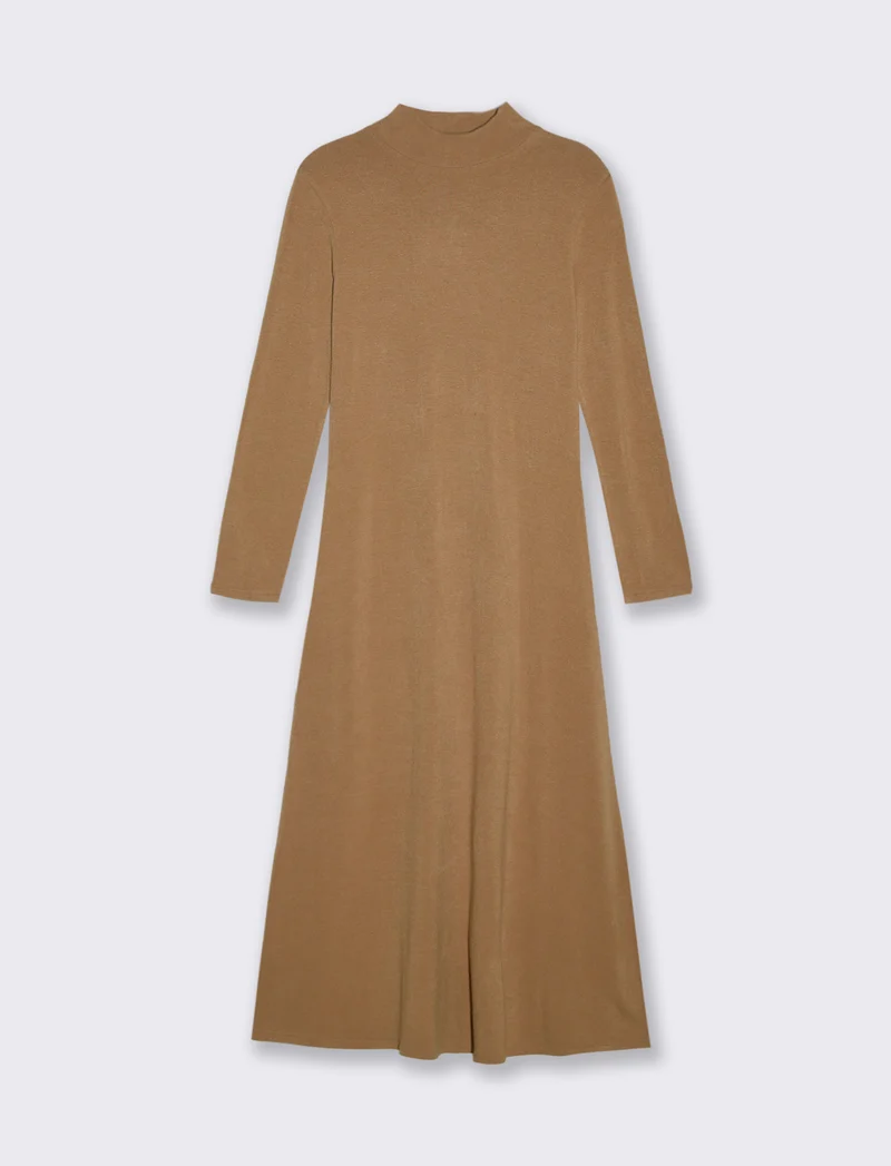 VESTITO LUNGO SVASATO - Cammello