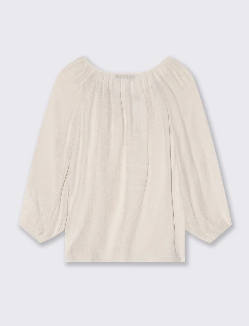 Blusa con Manica a 3/4 - Avorio