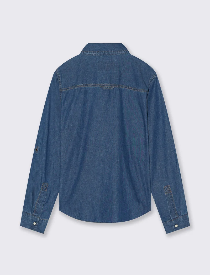 Camicia in Jeans Manica Lunga - Denim