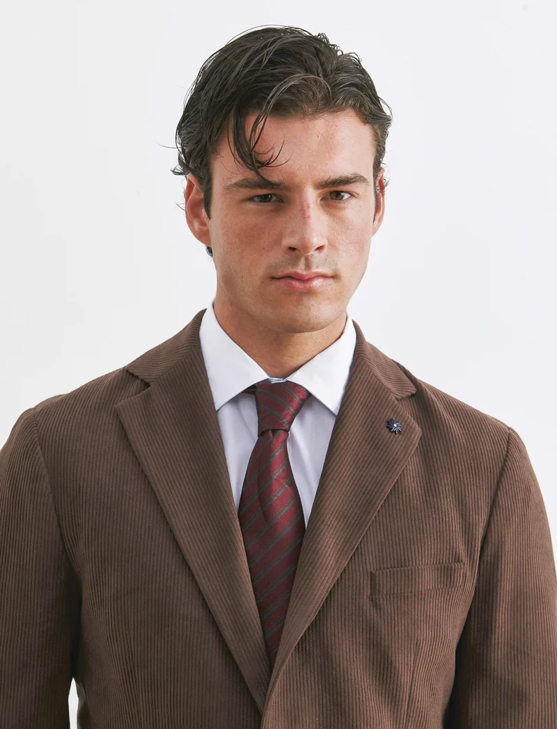BLAZER IN VELLUTO DA COMPLETO FORMAL FIT - Moro