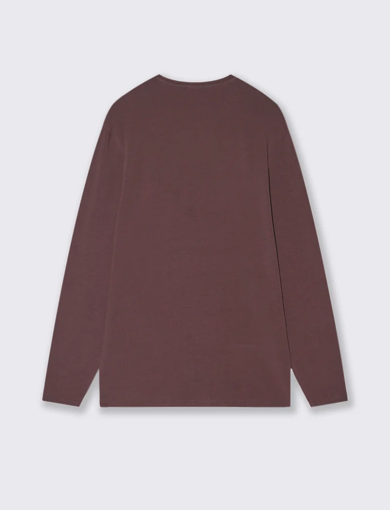 T-SHIRT BASIC SLIM FIT - Bordeaux
