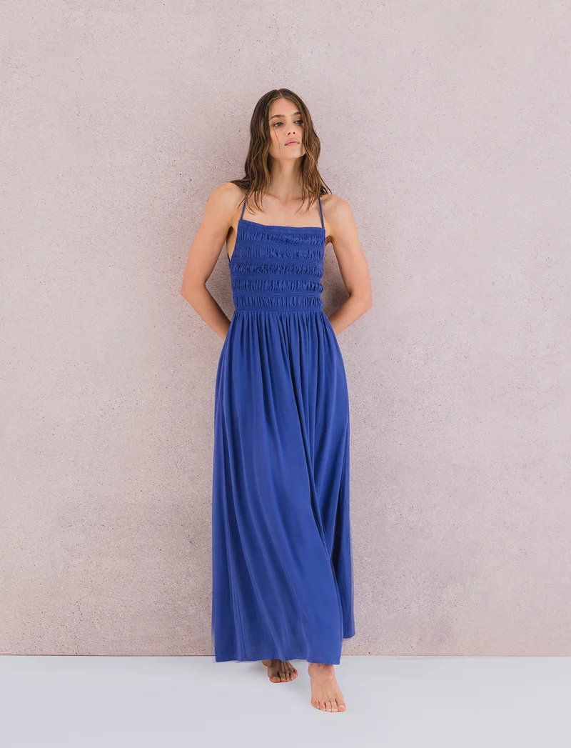 Abito con spalline da donna - Mirtillo