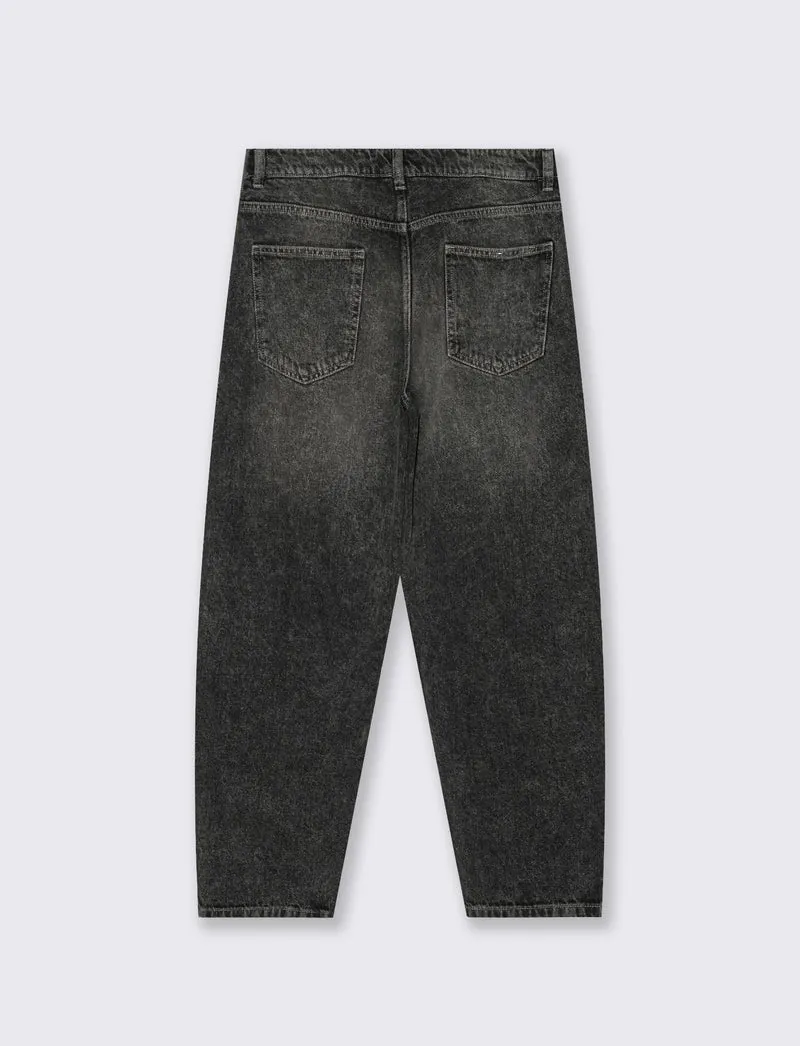 JEANS NERO STRAIGHT FIT - Nero