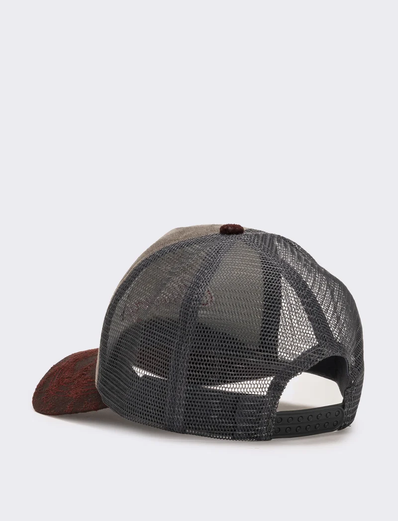 Cappello baseball con retina - Nero