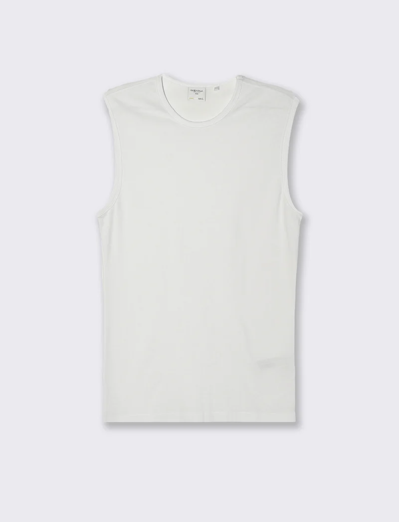 T-shirt senza maniche da uomo - Bianco