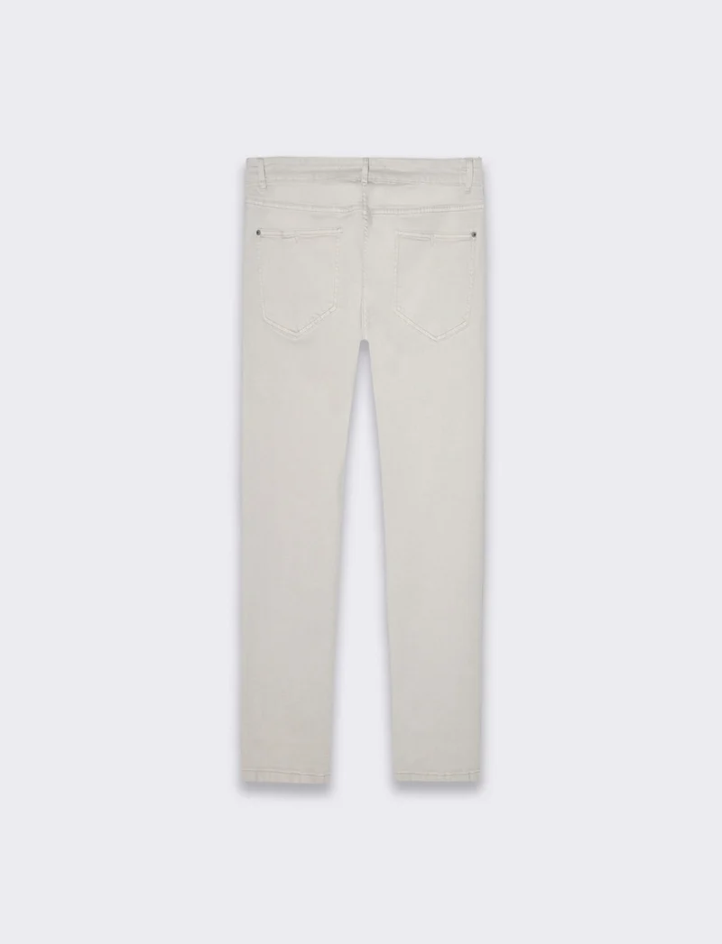 Pantaloni 5 tasche slim fit da uomo - Grigio ghiaccio