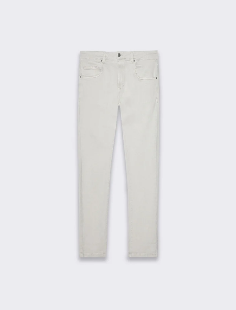 Pantaloni 5 tasche slim fit da uomo - Grigio ghiaccio