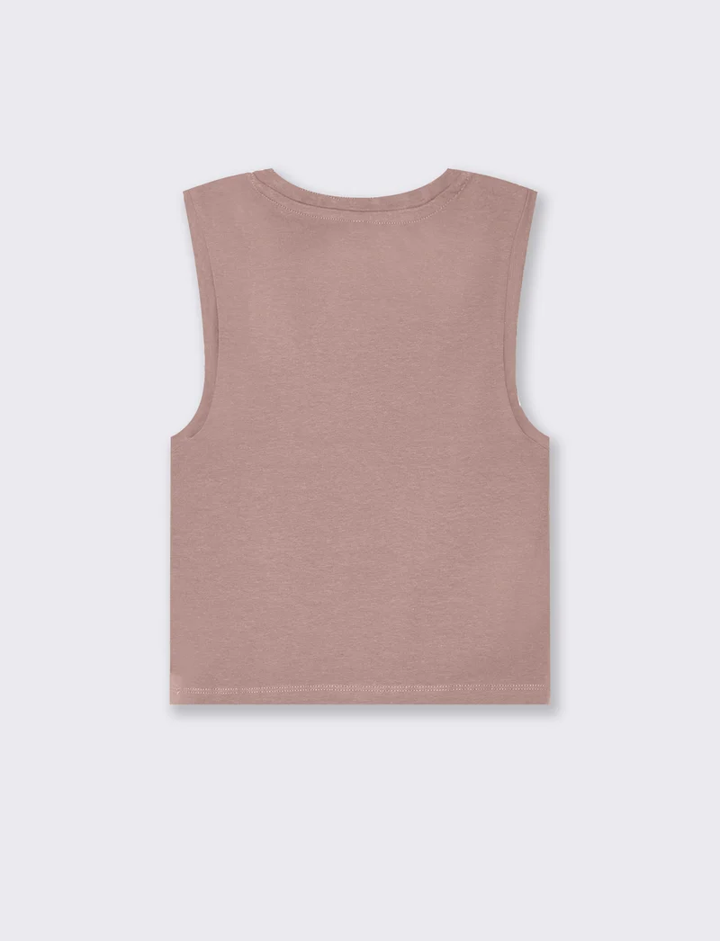 Top canottiera crop da donna - Rosa antico