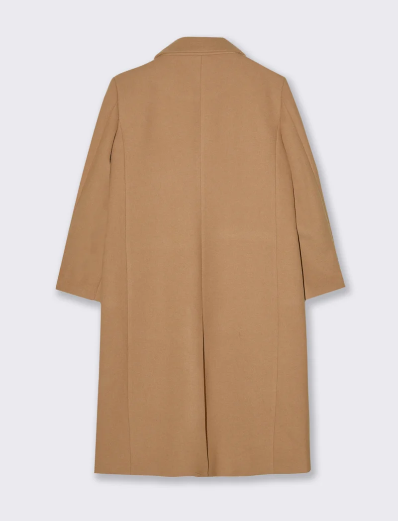 CAPPOTTO LUNGO MONOPETTO - Cammello