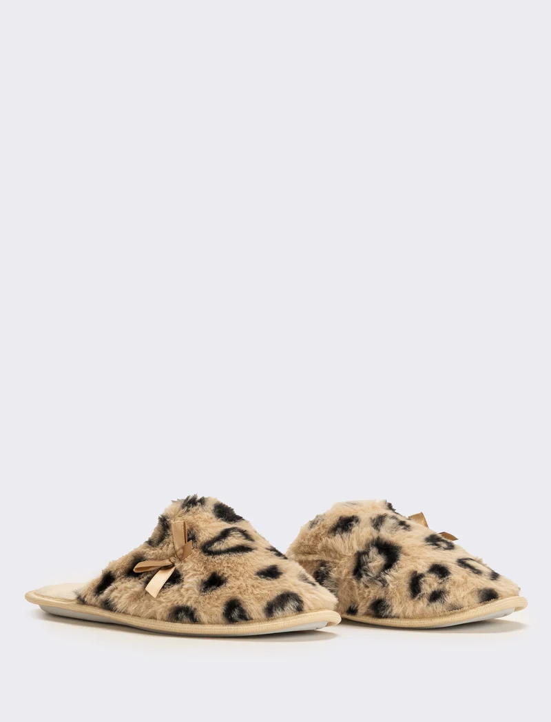Pantofola maculata da donna - Beige