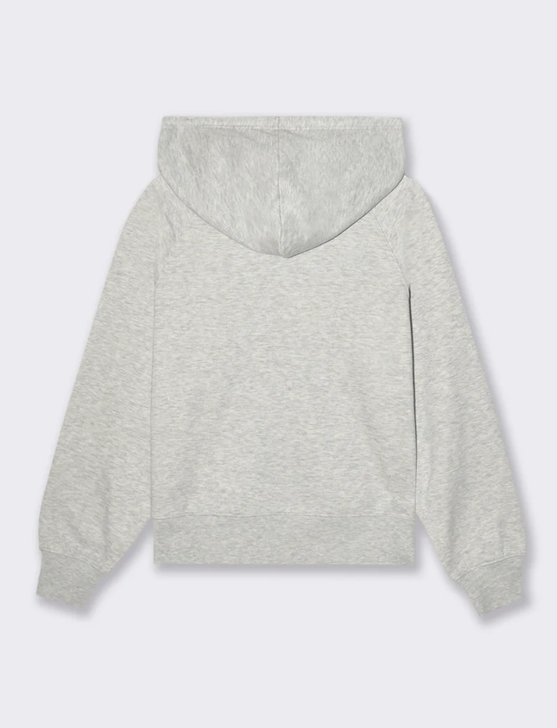 FELPA CON CAPPUCCIO - Grigio chiaro mel.
