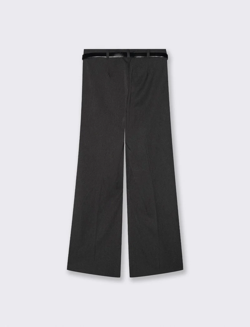 PANTALONE CON CINTURA - Grigio mel.