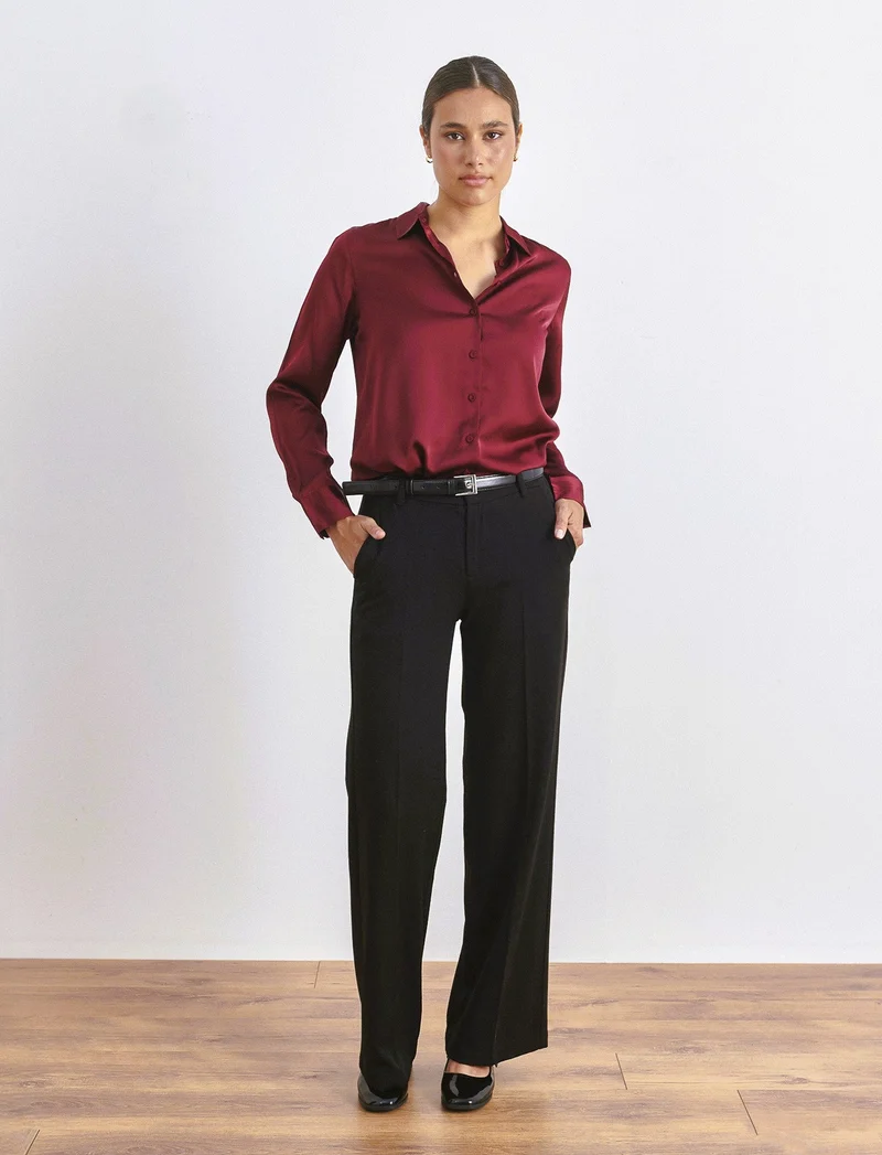 PANTALONE CON CINTURA - Nero