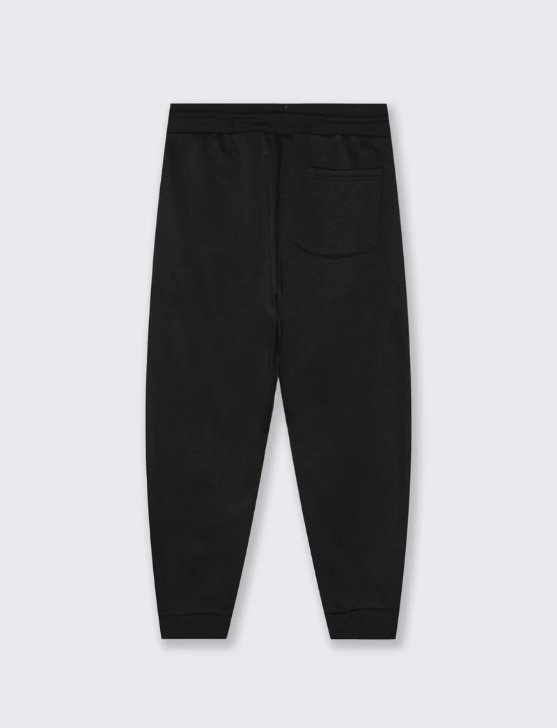 PANTALONI IN FELPA CON VITA JOGGER E STAMPE DIOS - Nero