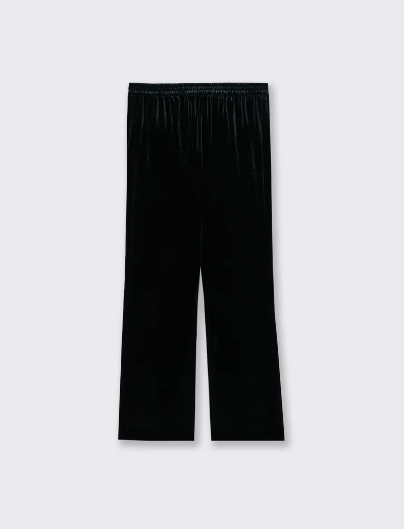 PANTALONE IN VELLUTO - Verde scuro