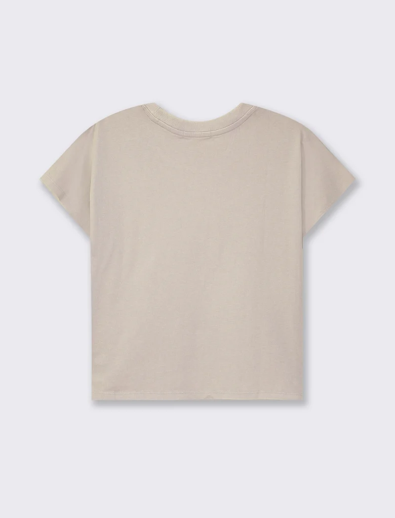 T- shirt mezza manica in jersey da donna - Bianco perla