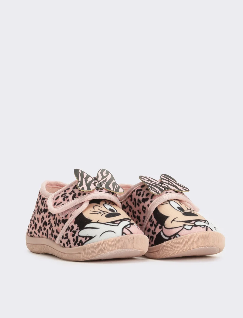 Pantofola con strappo Minnie© da bambina - Rosa