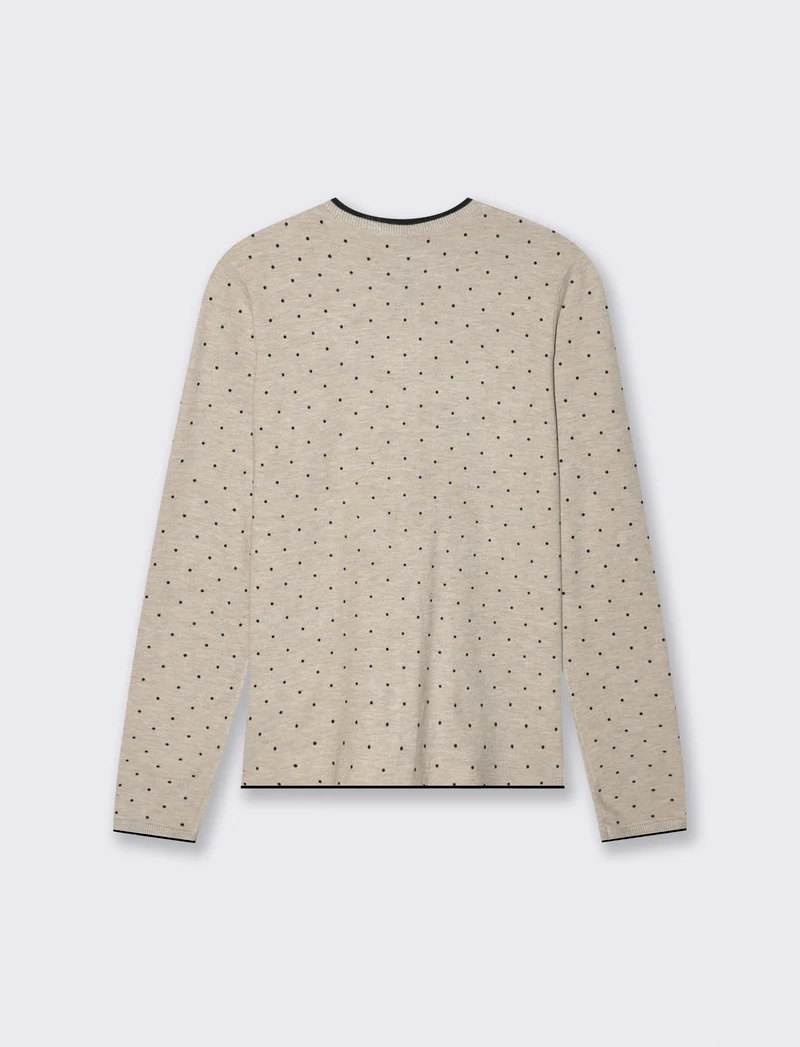 PULLOVER STAMPATO - Beige grano