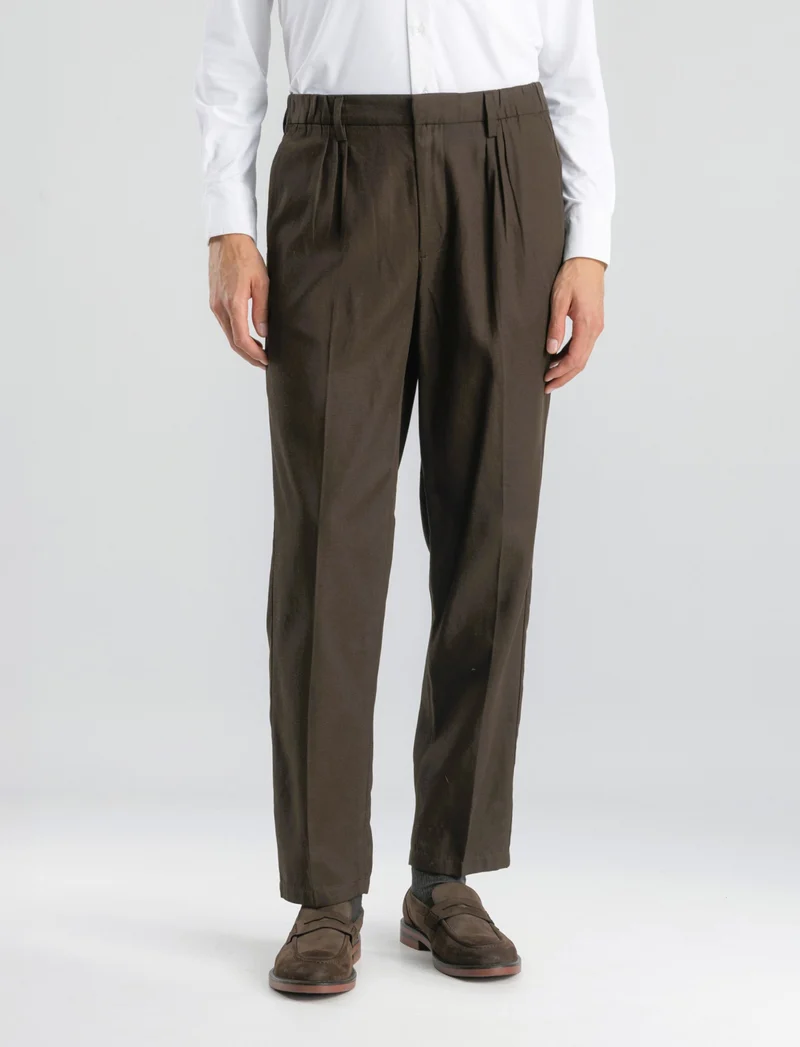 PANTALONI CHINO STRAIGHT FIT - Moro