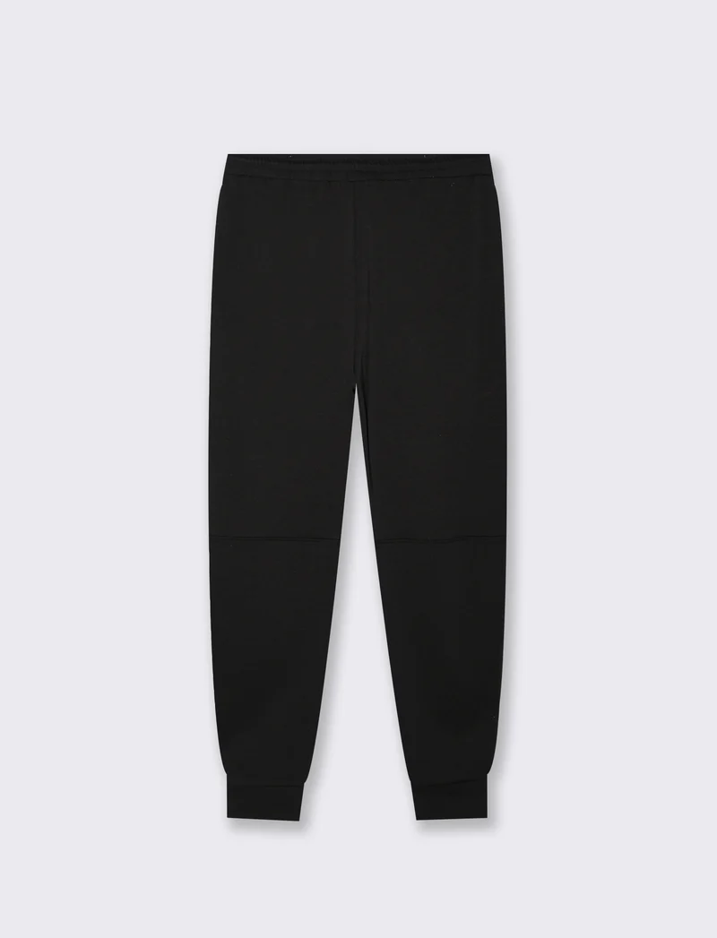 PANTALONI SPORTIVI IN INTERLOCK: - Nero