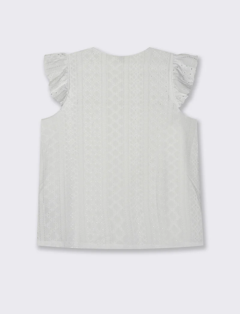 Top in pizzo da donna - Bianco