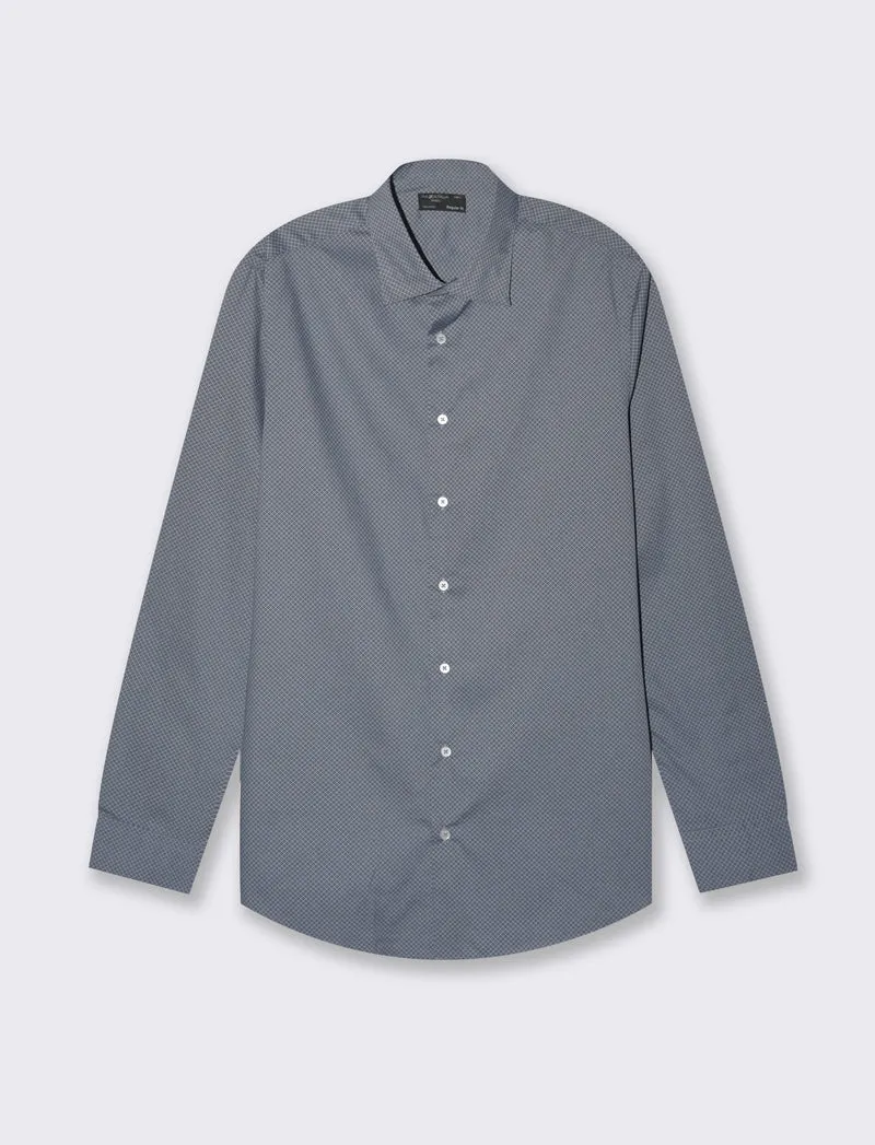 Camicia micro fantasia regular fit da uomo - CARTA DA ZUCCHERO