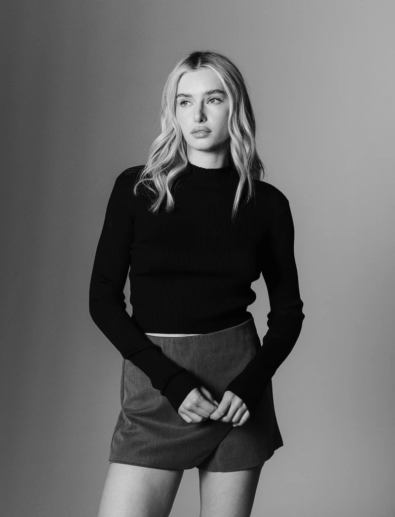 PULLOVER CROP A COSTE - Nero